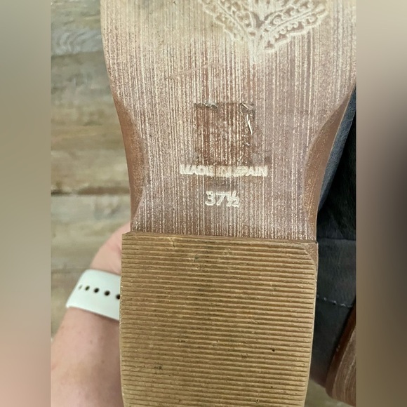 Free People Sandals Shoes Women’s US 7 Mont Blanc Leather Gray Brown Boho - Picture 10 of 15